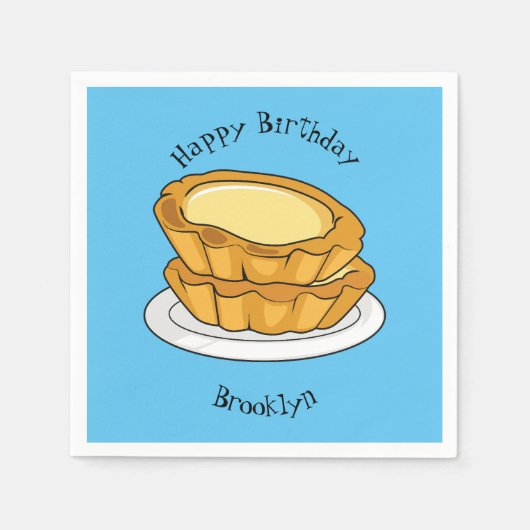 Voorbeeld van de cartoon van het eiertart servet (Voorkant)