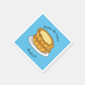 Voorbeeld van de cartoon van het eiertart servet (Hoek)