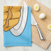 Voorbeeld van de cartoon van het eiertart theedoek (Quarter Fold)