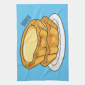 Voorbeeld van de cartoon van het eiertart theedoek (Verticaal)