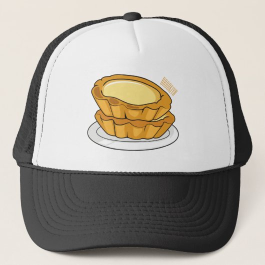 Voorbeeld van de cartoon van het eiertart trucker pet (Voorkant)