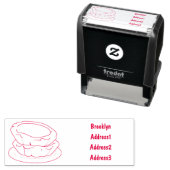 Voorbeeld van de cartoon van het eiertart  zelfinktende stempel (In situ)