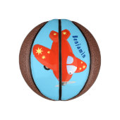 Voorbeeld van de cartoon van het rode luchtvliegtu basketbal (Verticaal)