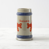 Voorbeeld van de cartoon van het rode luchtvliegtu bierpul (Center)