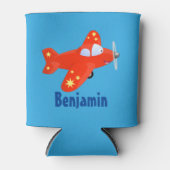 Voorbeeld van de cartoon van het rode luchtvliegtu blikjeskoeler (Voorkant)