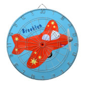 Voorbeeld van de cartoon van het rode luchtvliegtu dartbord (Voorkant)