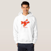 Voorbeeld van de cartoon van het rode luchtvliegtu hoodie (Voorkant volledig)
