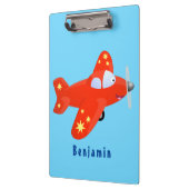 Voorbeeld van de cartoon van het rode luchtvliegtu klembord (Links)