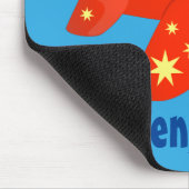 Voorbeeld van de cartoon van het rode luchtvliegtu muismat (Hoek)