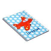 Voorbeeld van de cartoon van het rode luchtvliegtu notitieboek (Rechterzijde)