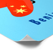 Voorbeeld van de cartoon van het rode luchtvliegtu poster (Hoek)