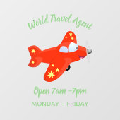 Voorbeeld van de cartoon van het rode luchtvliegtu raamsticker (Vel)