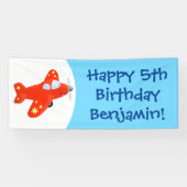 Voorbeeld van de cartoon van het rode luchtvliegtu spandoek (Horizontaal)