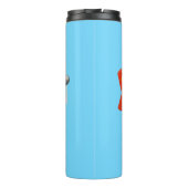 Voorbeeld van de cartoon van het rode luchtvliegtu thermosbeker (Achterkant)