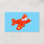 Voorbeeld van de cartoon van het rode luchtvliegtu visitekaartje (Achterkant)