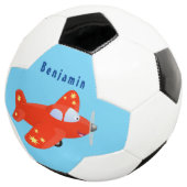 Voorbeeld van de cartoon van het rode luchtvliegtu voetbal (Drie kwart)