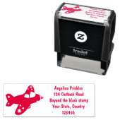 Voorbeeld van de cartoon van het rode luchtvliegtu  zelfinktende stempel (In situ)