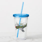 Voorbeeld van de cartoon van militaire vliegtuigen acryl drinkbeker (Achterkant)