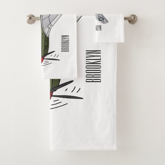Voorbeeld van de cartoon van militaire vliegtuigen bad handdoek (Insitu)