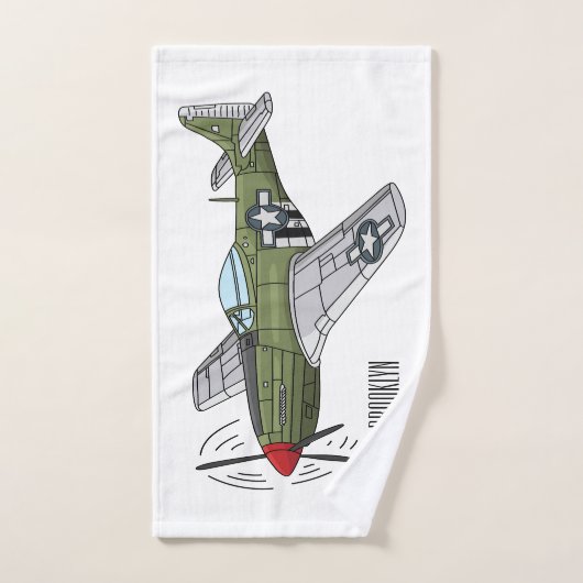 Voorbeeld van de cartoon van militaire vliegtuigen bad handdoek (Handdoek)
