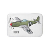 Voorbeeld van de cartoon van militaire vliegtuigen badmat (Voorkant)
