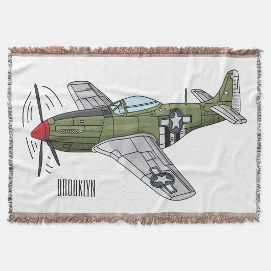 Voorbeeld van de cartoon van militaire vliegtuigen deken (Voorkant)