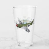 Voorbeeld van de cartoon van militaire vliegtuigen glas (Voorkant)