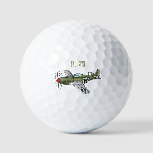 Voorbeeld van de cartoon van militaire vliegtuigen golfballen (Voorkant)