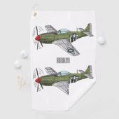 Voorbeeld van de cartoon van militaire vliegtuigen golfhanddoek (Insitu)