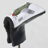 Voorbeeld van de cartoon van militaire vliegtuigen golfheadcover (3/4 voorkant)