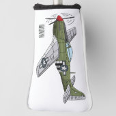 Voorbeeld van de cartoon van militaire vliegtuigen golfheadcover (Draai 90)