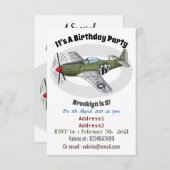 Voorbeeld van de cartoon van militaire vliegtuigen kaart (Voorkant / Achterkant)