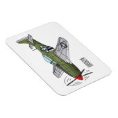Voorbeeld van de cartoon van militaire vliegtuigen magneet (Rechterzijde)