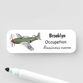 Voorbeeld van de cartoon van militaire vliegtuigen naamplaatje (In situ)