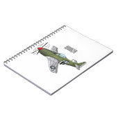 Voorbeeld van de cartoon van militaire vliegtuigen notitieboek (Linkerzijde)