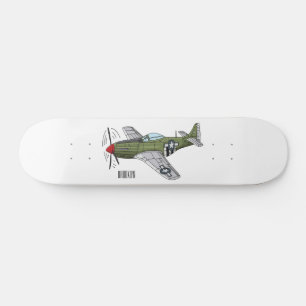 Voorbeeld van de cartoon van militaire vliegtuigen persoonlijk skateboard
