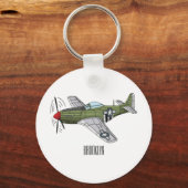 Voorbeeld van de cartoon van militaire vliegtuigen sleutelhanger (Voorkant)