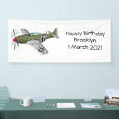 Voorbeeld van de cartoon van militaire vliegtuigen spandoek (Beurs)