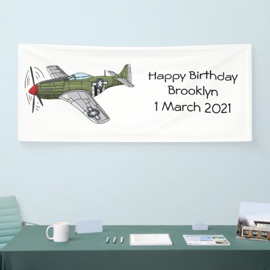 Voorbeeld van de cartoon van militaire vliegtuigen spandoek (Beurs)