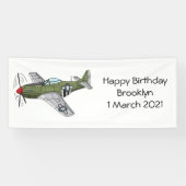 Voorbeeld van de cartoon van militaire vliegtuigen spandoek (Horizontaal)