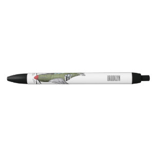 Voorbeeld van de cartoon van militaire vliegtuigen zwarte inkt pen