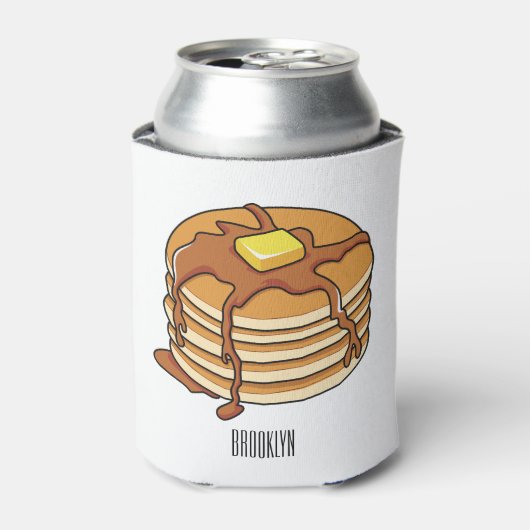 Voorbeeld van de cartoon van Pancake Blikjeskoeler (Blikje Voorkant)