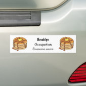 Voorbeeld van de cartoon van Pancake Bumpersticker (Op auto)