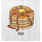 Voorbeeld van de cartoon van Pancake Douchegordijn (Voorkant)