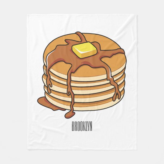 Voorbeeld van de cartoon van Pancake Fleece Deken (Voorkant)
