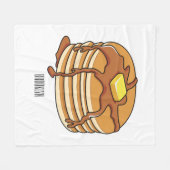 Voorbeeld van de cartoon van Pancake Fleece Deken (Voorkant (Horizontaal))