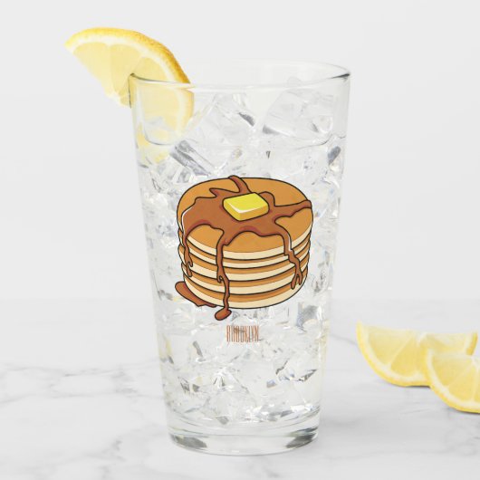 Voorbeeld van de cartoon van Pancake Glas (Voorkant ijs)