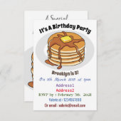 Voorbeeld van de cartoon van Pancake Kaart (Voorkant / Achterkant)