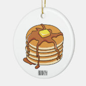 Voorbeeld van de cartoon van Pancake Keramisch Ornament (Links)