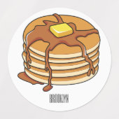 Voorbeeld van de cartoon van Pancake Labels (Design 2)